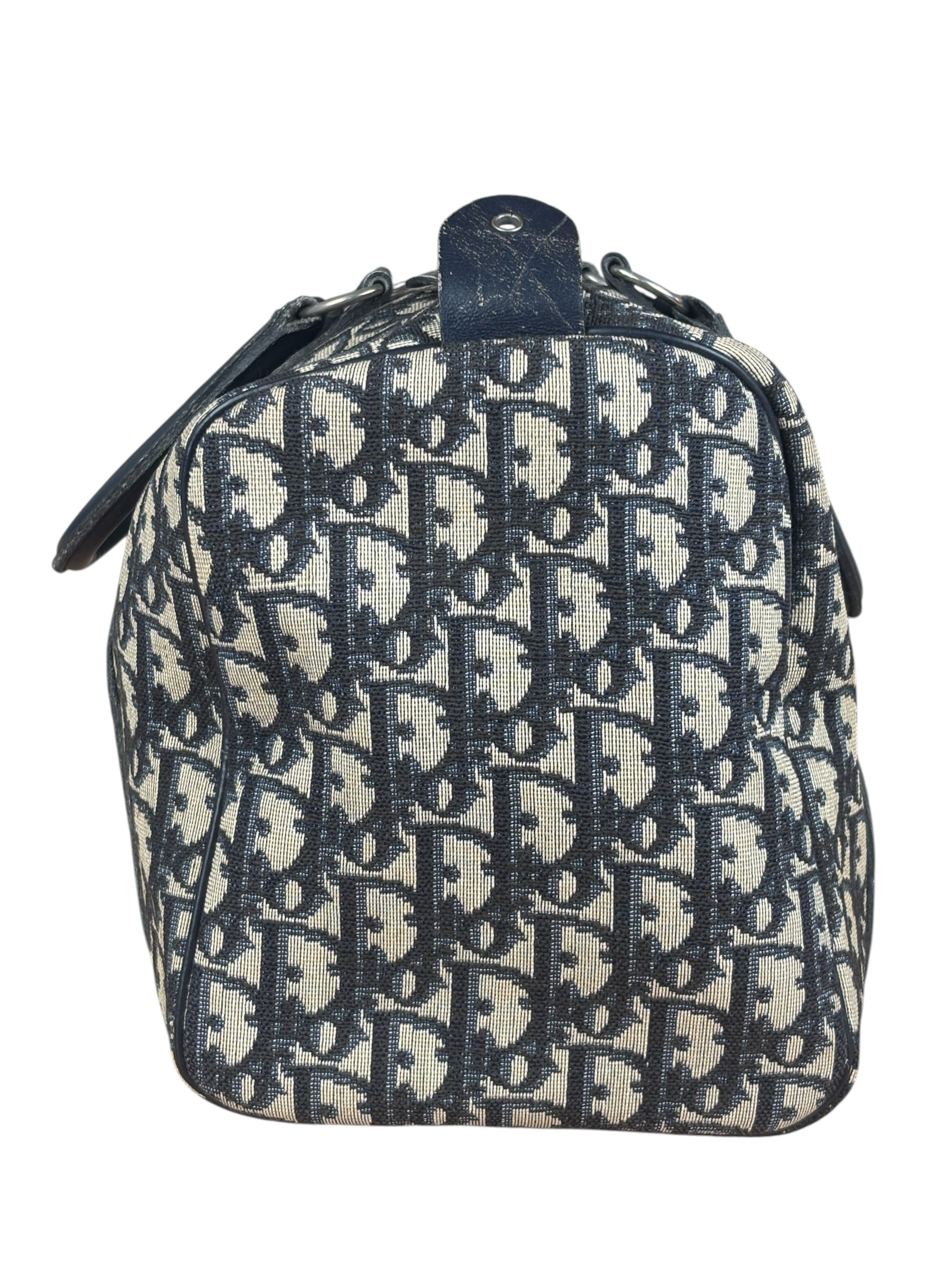 Christian Dior Vintage Trotter Oblique Bowling Mini Boston Hand Bag