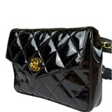Chanel Black Patent Leather Belt Bag 1995