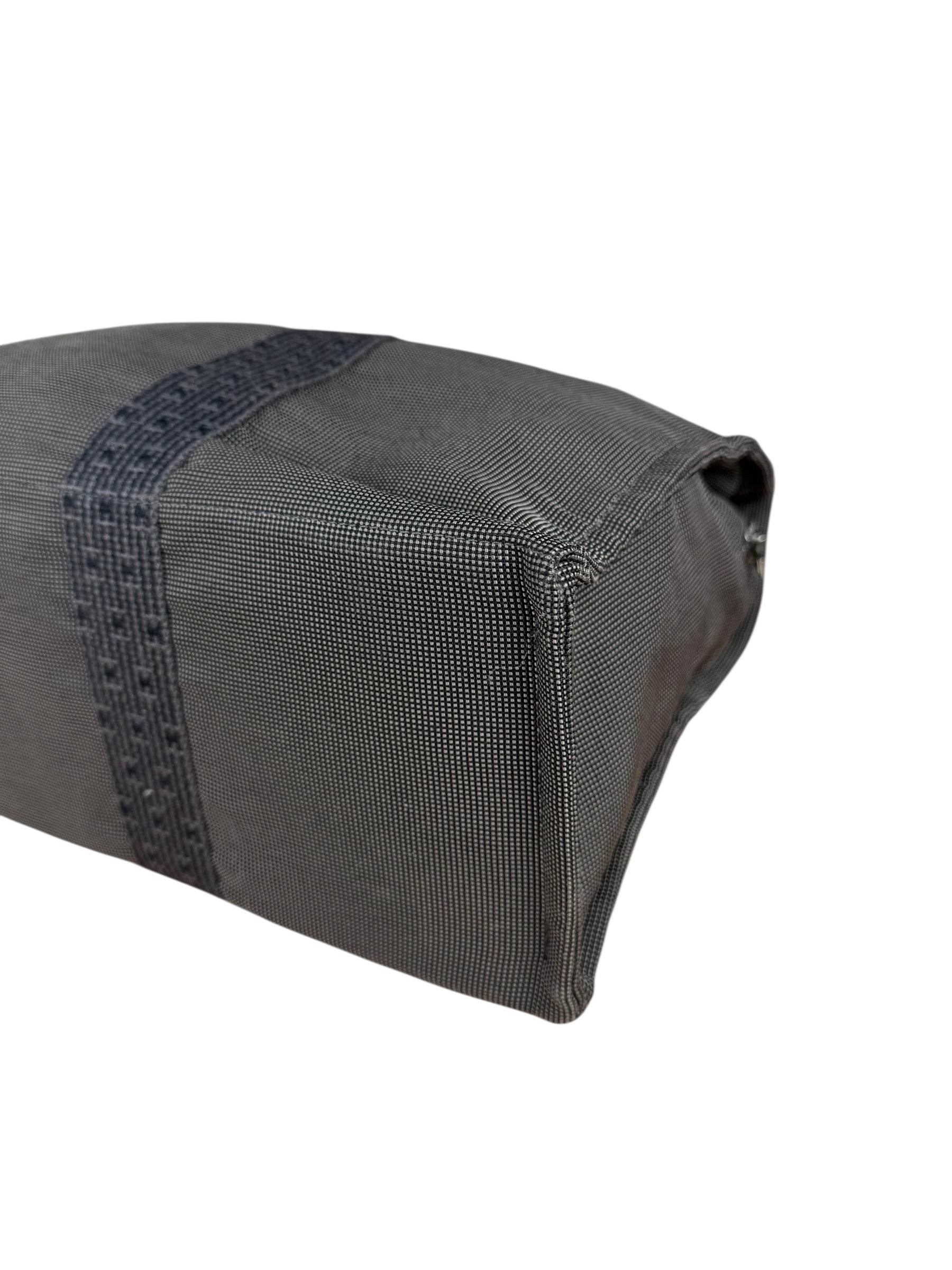 Hermes Herline Canvas Tote Grey