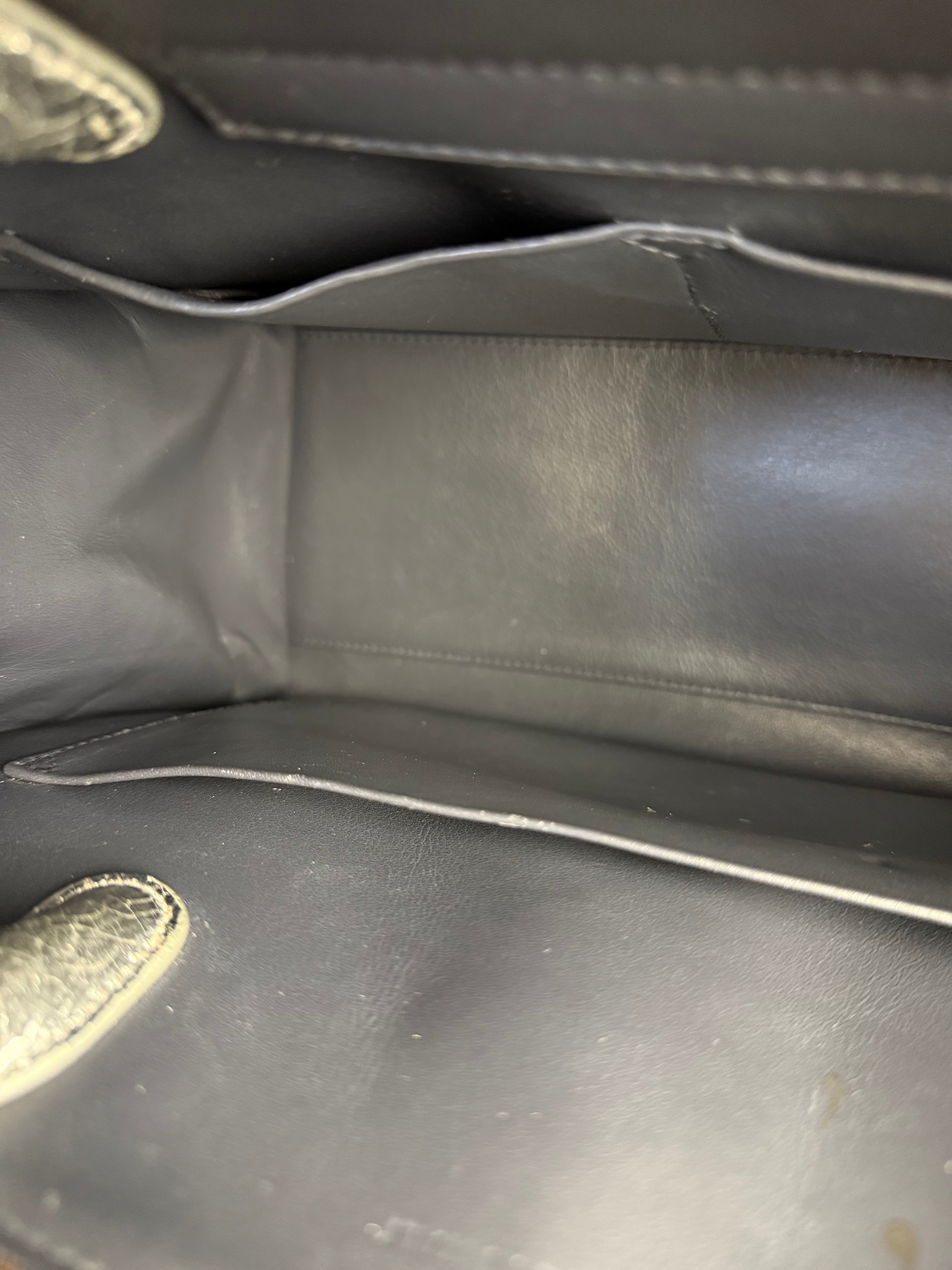 Christian Dior Diorever Gold Leather 2Way Handbag