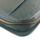 Louis Vuitton Green Taiga Leather Baikal Clutch