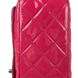 Chanel Hot Pink Large Patent Leather Double Flap Shoulder Bag 2014