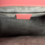 Gucci Sylvie Pink Mini Satin Embellished 2Way Handbag