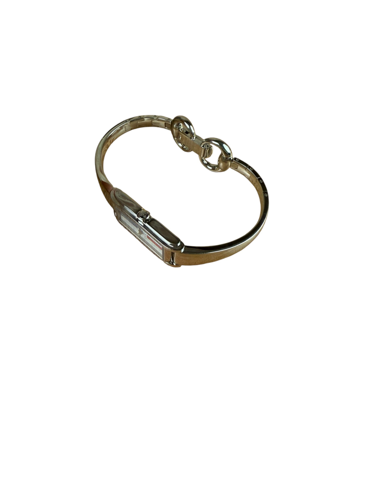 Gucci 109 White Red Blue Dial Horsebit Bangle Band
