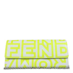 Fendi x Marc Jacobs Grey/Neon Yellow Roma Flap Wallet On Chain