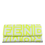 Fendi x Marc Jacobs Grey/Neon Yellow Roma Flap Wallet On Chain
