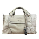 Celine Vintage Ivory Leather Boogie Handbag