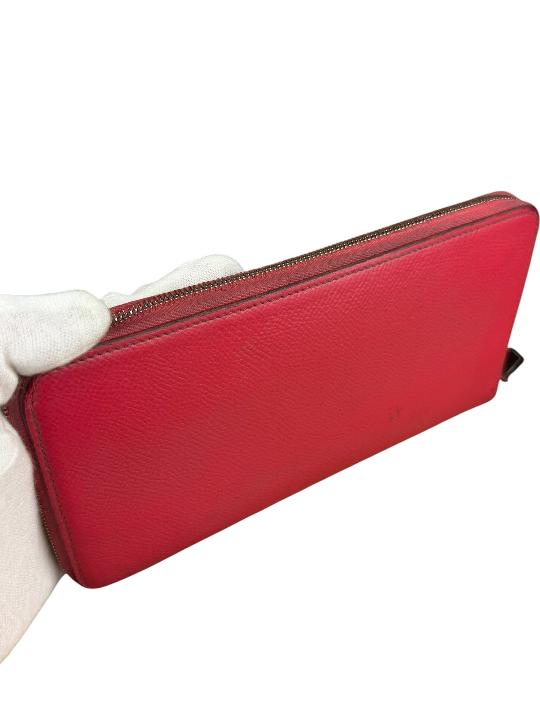 Hermes Pink Epsom Leather Silk'In Long Wallet
