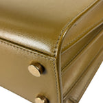 YSL Green Ink Leather King Palm Nano Two-Way Tote