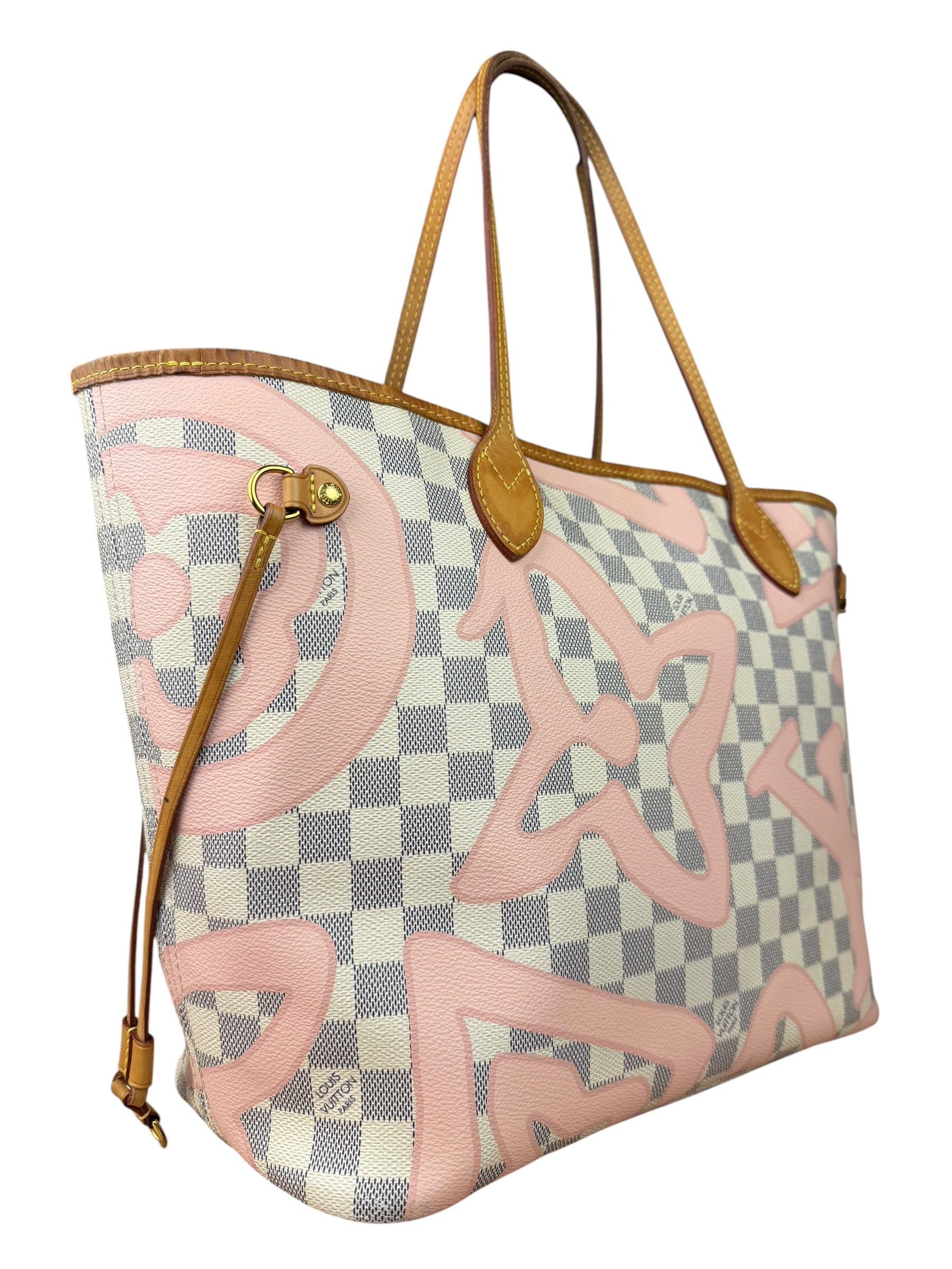 Louis Vuitton Limited Edition Pink Damier Azur Tahitienne Neverfull GM