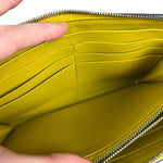 Bottega Veneta Large Intreccio Long Zip Wallet Yellow