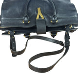 YSL Black Leather Cabas Chyc 2Way