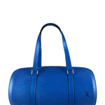 Louis Vuitton Blue Epi Soufflot Handbag