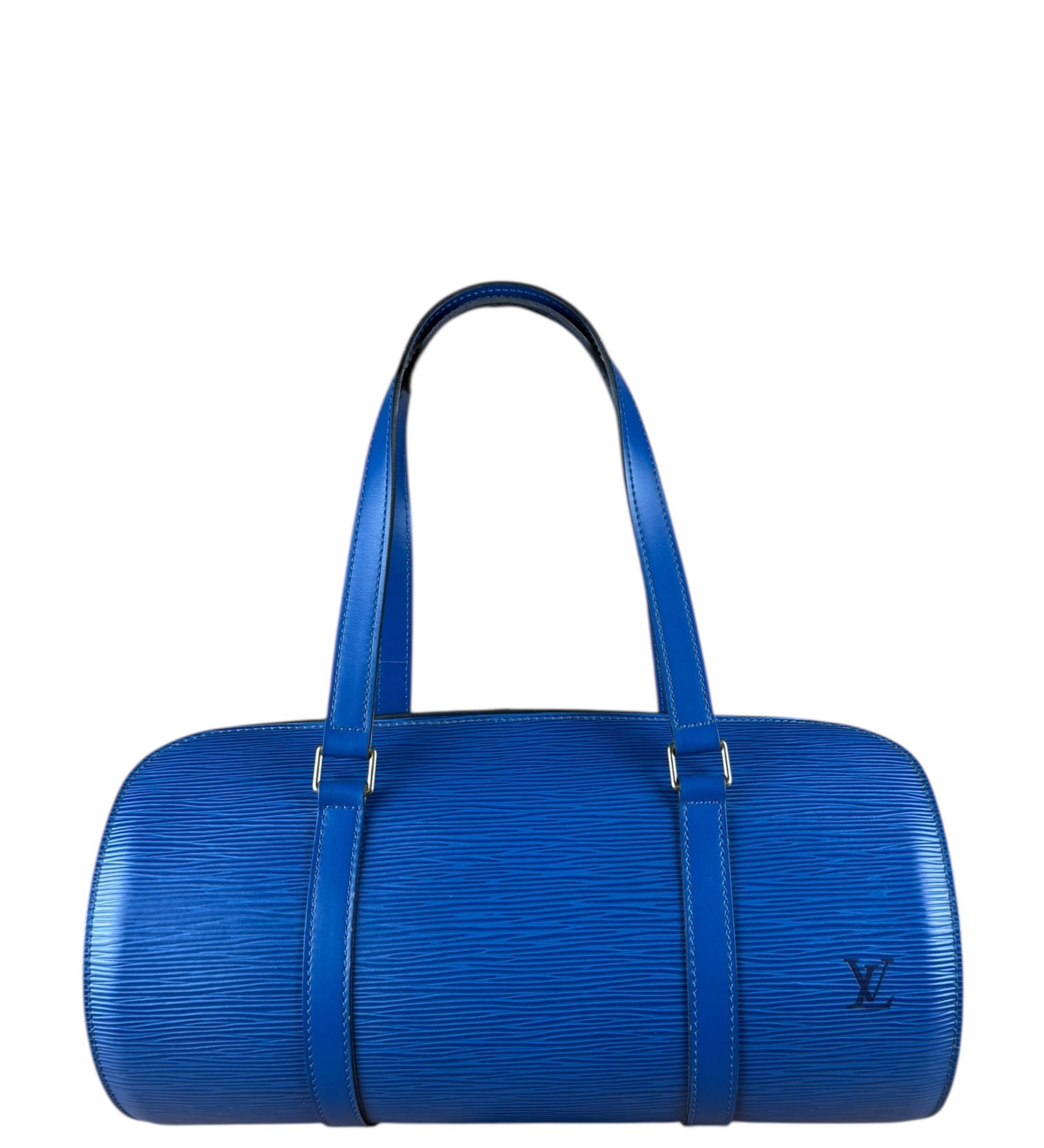 Louis Vuitton Blue Epi Soufflot Handbag