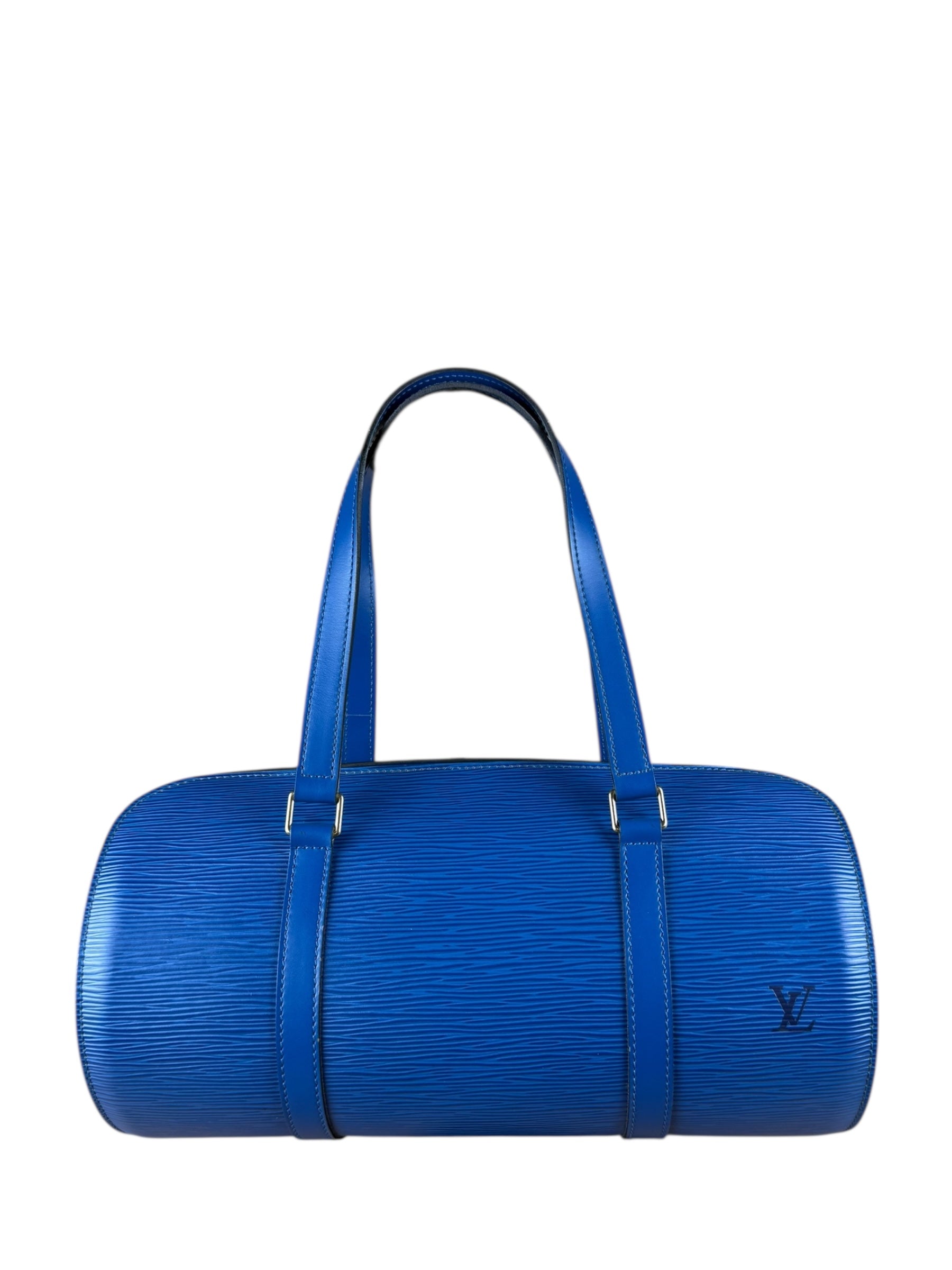 Louis Vuitton Blue Epi Soufflot Handbag