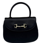 Gucci Vintage Satin Horsebit Top Handle Bag