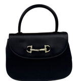 Gucci Vintage Satin Horsebit Top Handle Bag