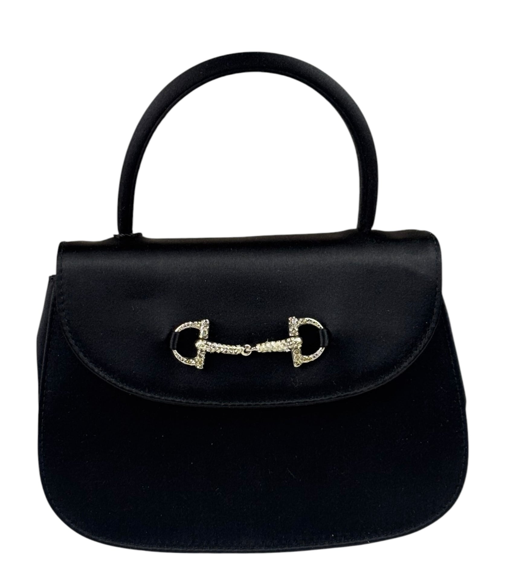 Gucci Vintage Satin Horsebit Top Handle Bag