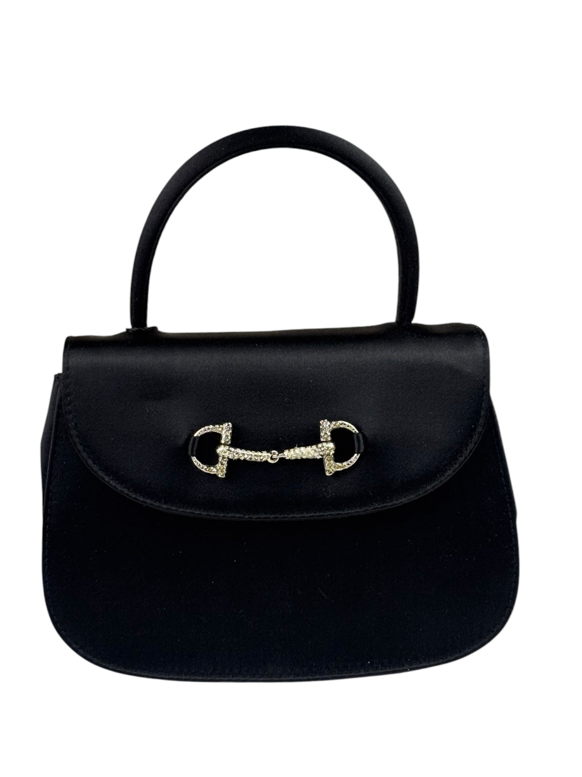 Gucci Vintage Satin Horsebit Top Handle Bag