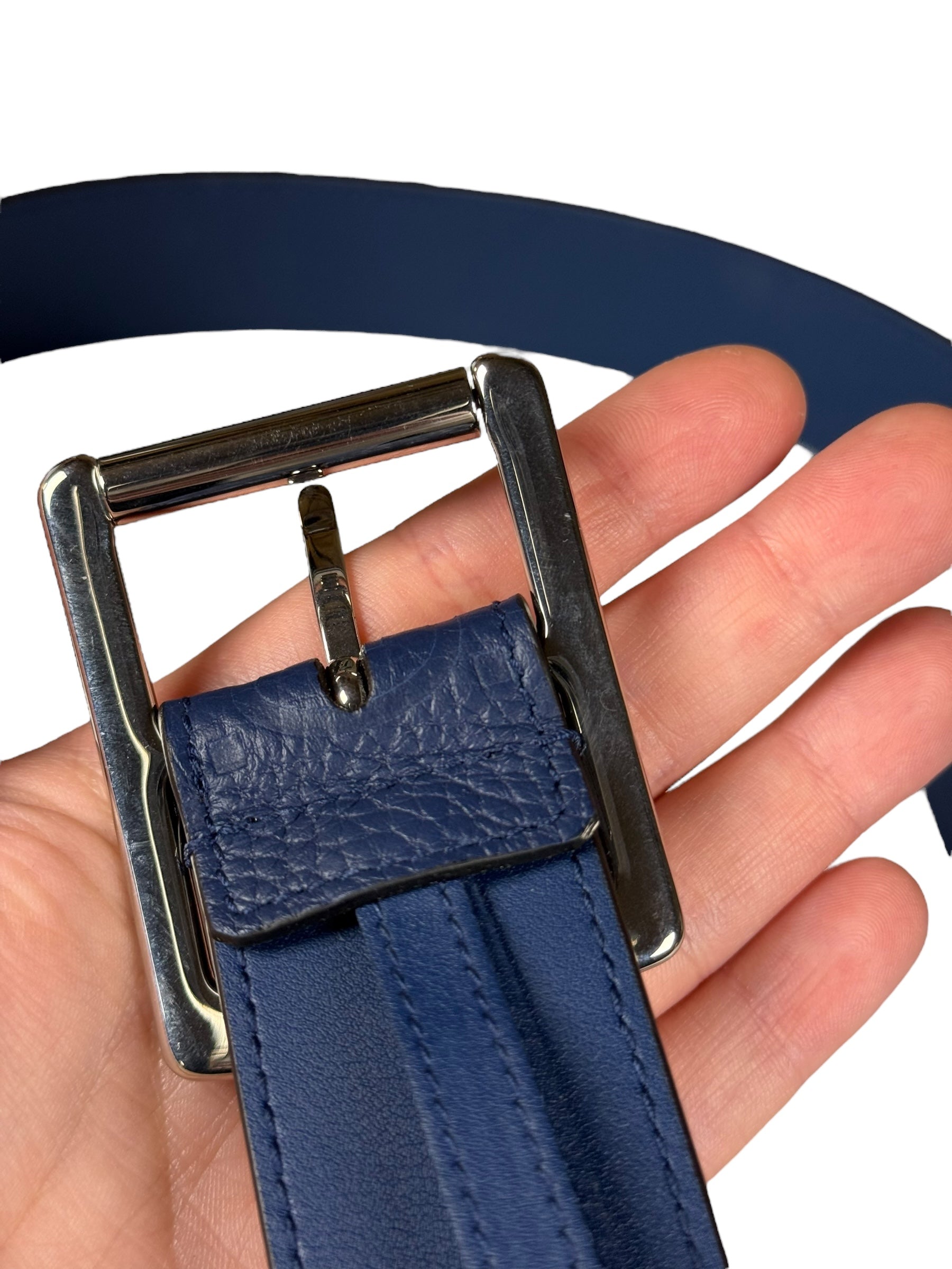 Gucci Navy Monogram GG Belt