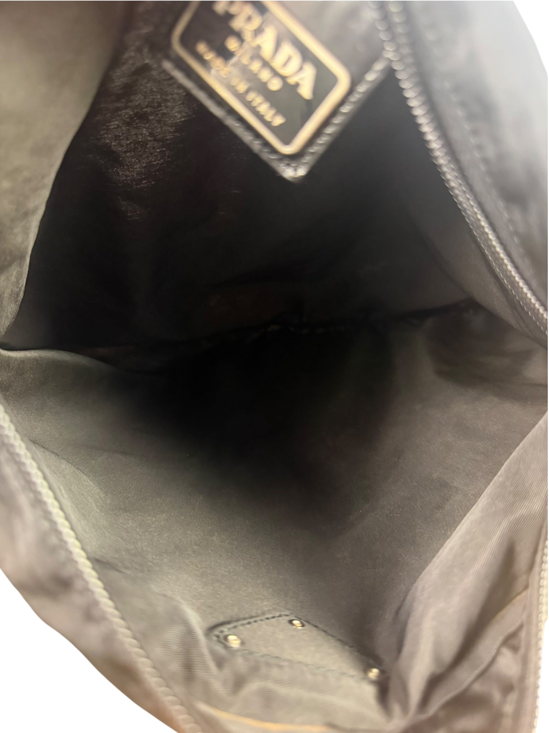 Prada Black Tessuto Nylon Flat Tote Bag