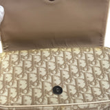 Christian Dior Beige Embroidered Trotter Flap Crossbody Bag