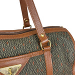 Yves Saint Laurent Vintage Brown Leather Woven Hand Bag