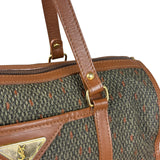 Yves Saint Laurent Vintage Brown Leather Woven Hand Bag