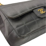 Chanel Black Satin Chocolate Bar Mini East-West Flap Bag