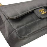 Chanel Black Satin Chocolate Bar Mini East-West Flap Bag