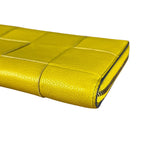 Bottega Veneta Large Intreccio Long Zip Wallet Yellow