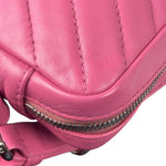 Chanel Pink Chevron Leather Promenade Chain Shoulder Bag 2018