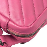 Chanel Pink Chevron Leather Promenade Chain Shoulder Bag 2018
