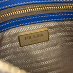Prada Beige/Blue Jacquard Crossbody Bag