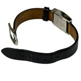 Dior Silver Dial Black Leather Strap D78-100