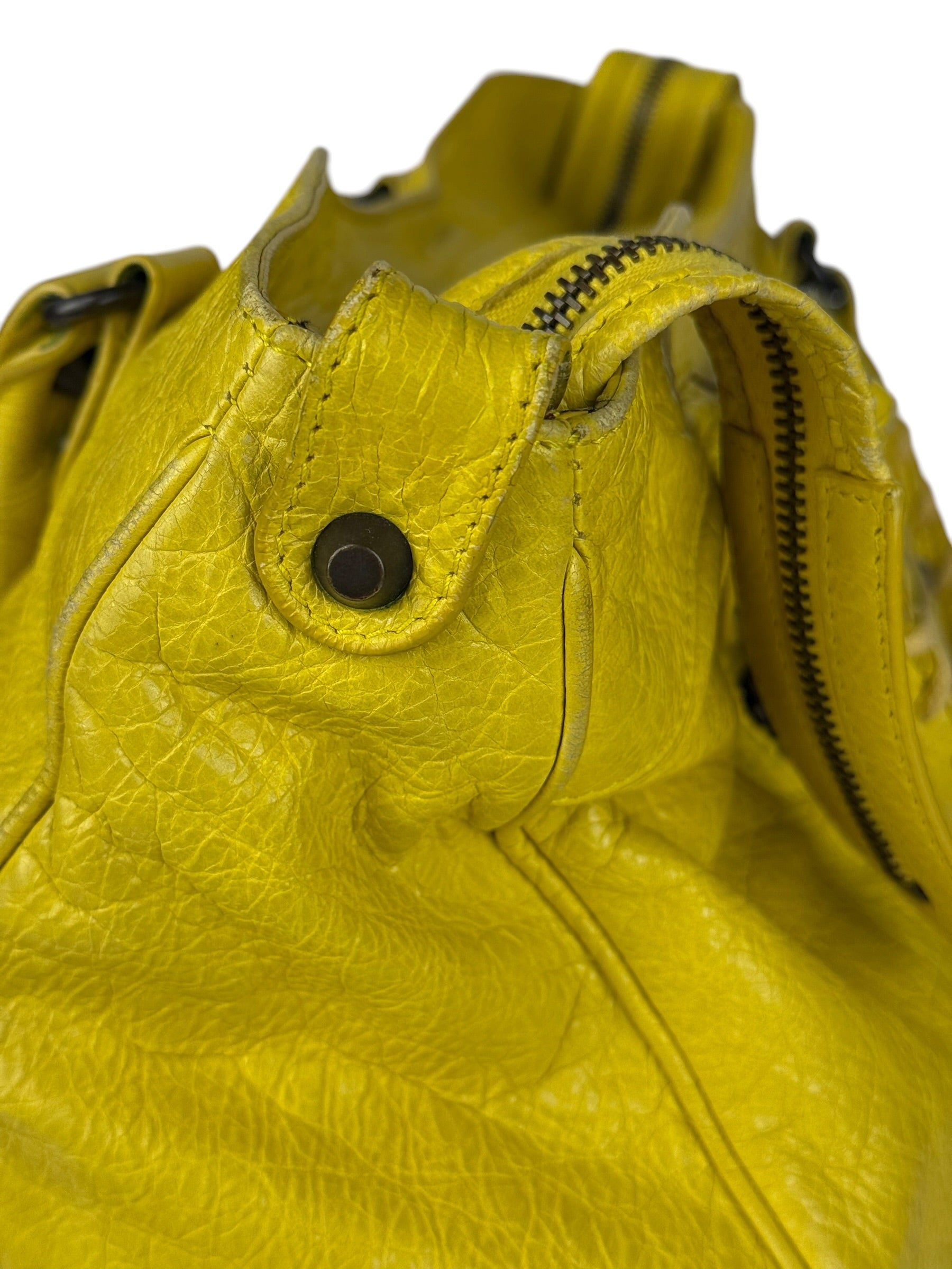 Balenciaga Yellow Leather Classic City Bag