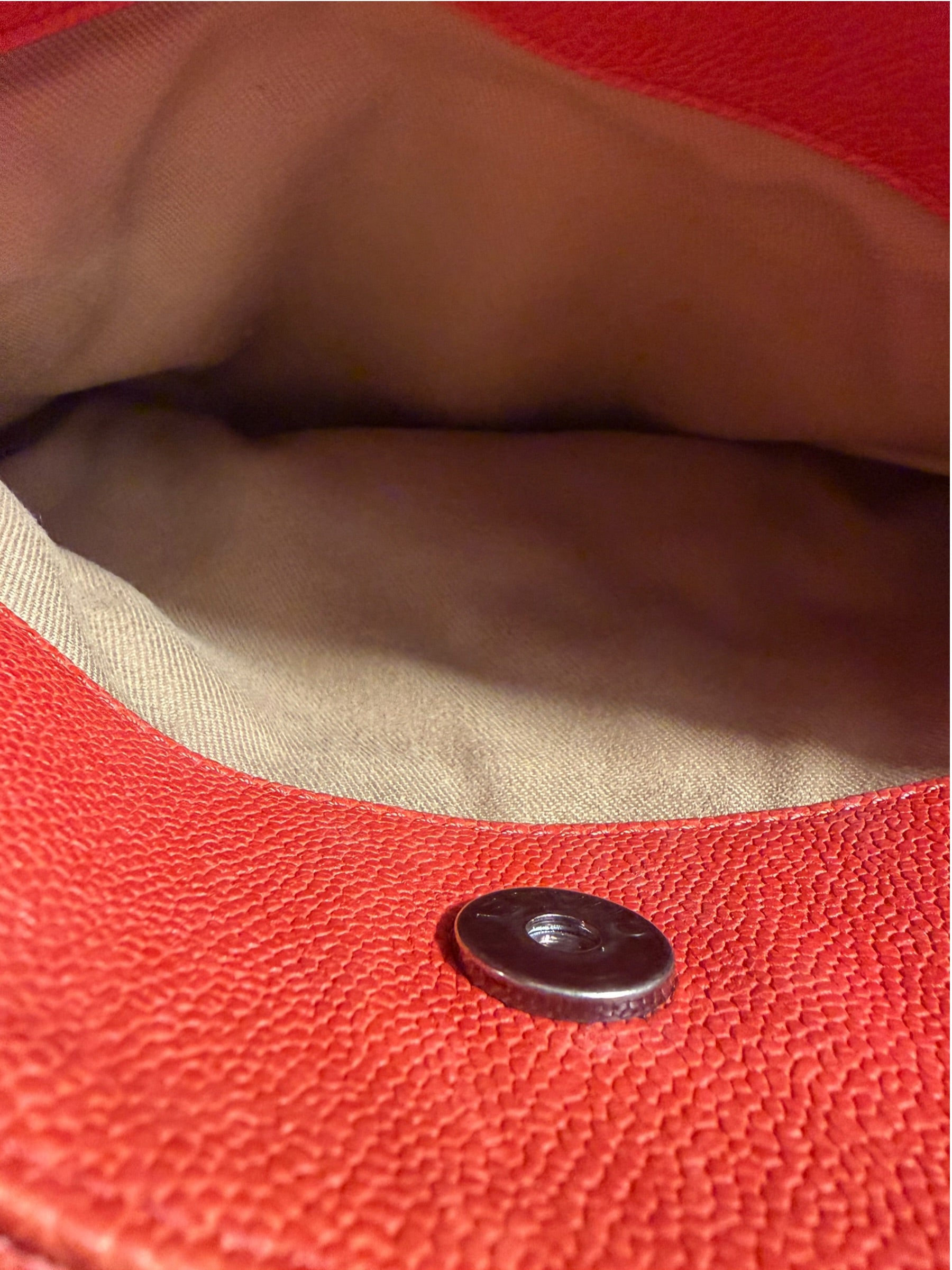 Chanel Red Caviar Quilted Small Frame Shoulder Bag 2011
