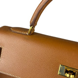 Hermes Kelly 32 Sellier Epsom Gold Handbag 1995