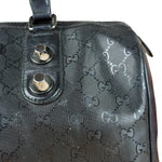Gucci GG Black Leather Joy Boston Imprime Hand Bag