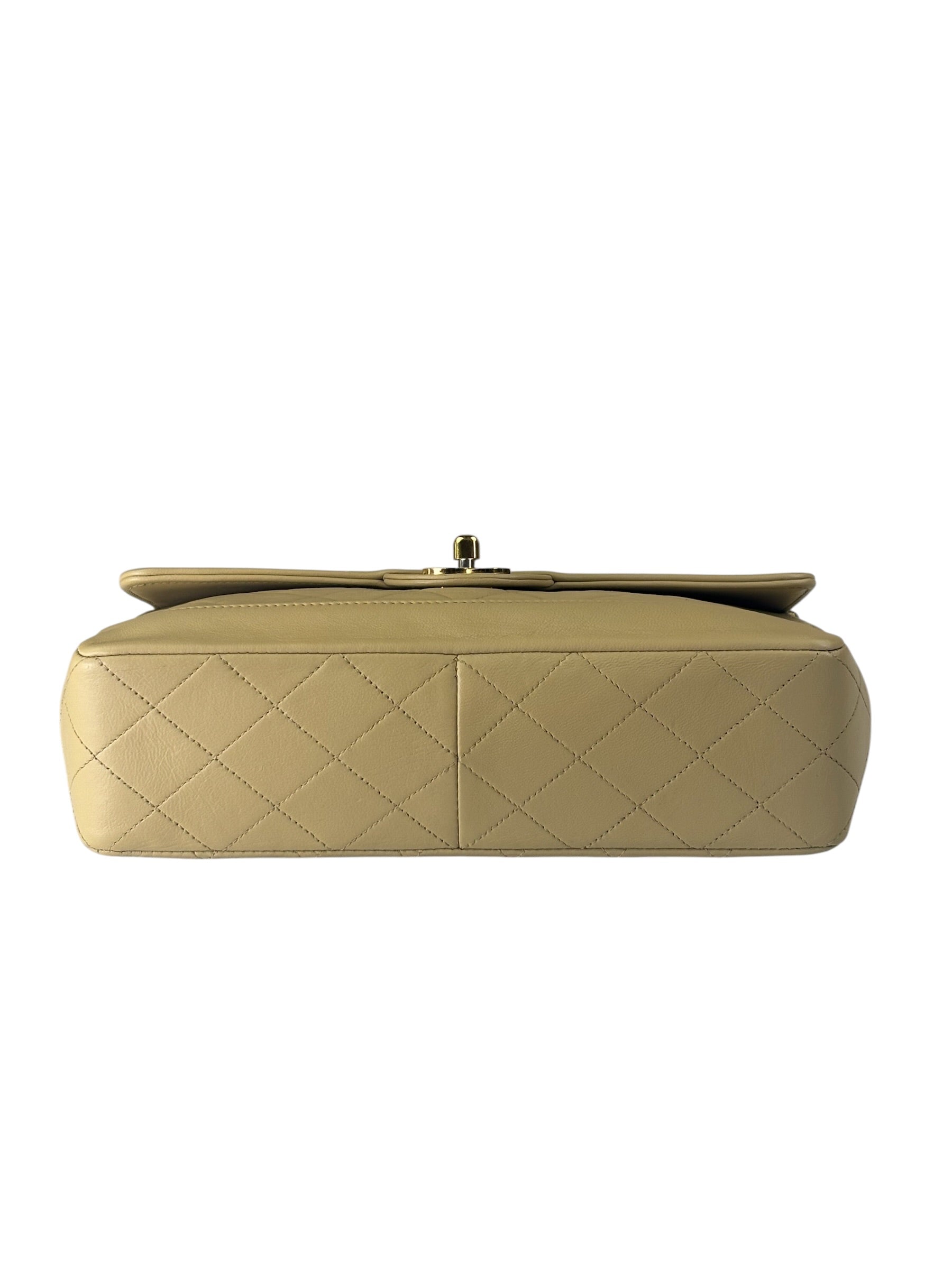Chanel Vintage Beige Quilted Leather Diana Flap Bag 1989