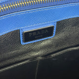 Prada Blue Saffiano Leather 2Way Briefcase Bag