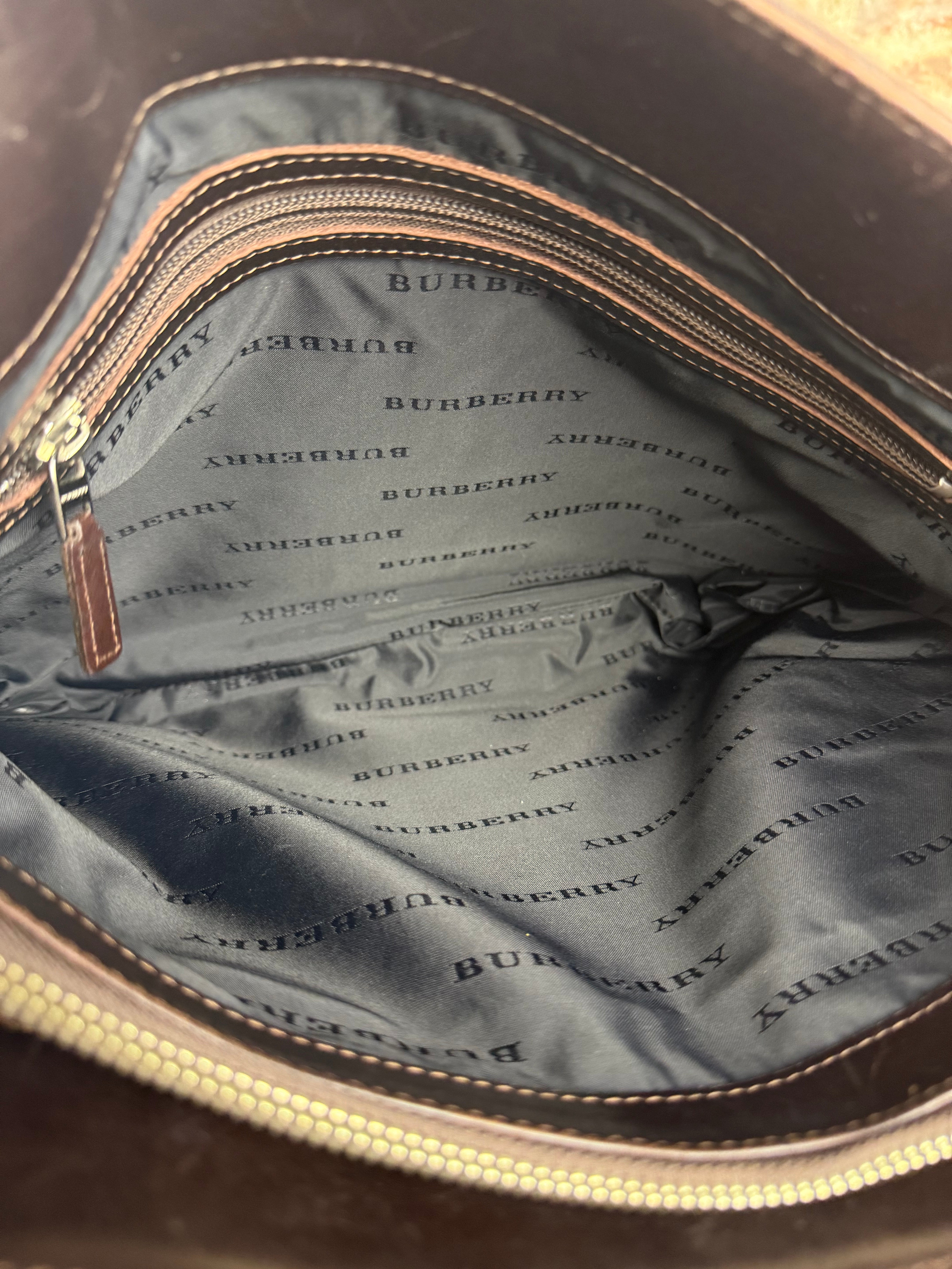 Burberry Vintage Canvas Nova Check Tote