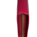 Yves Saint Laurent Bright Pink Leather Zip-Around Long Wallet