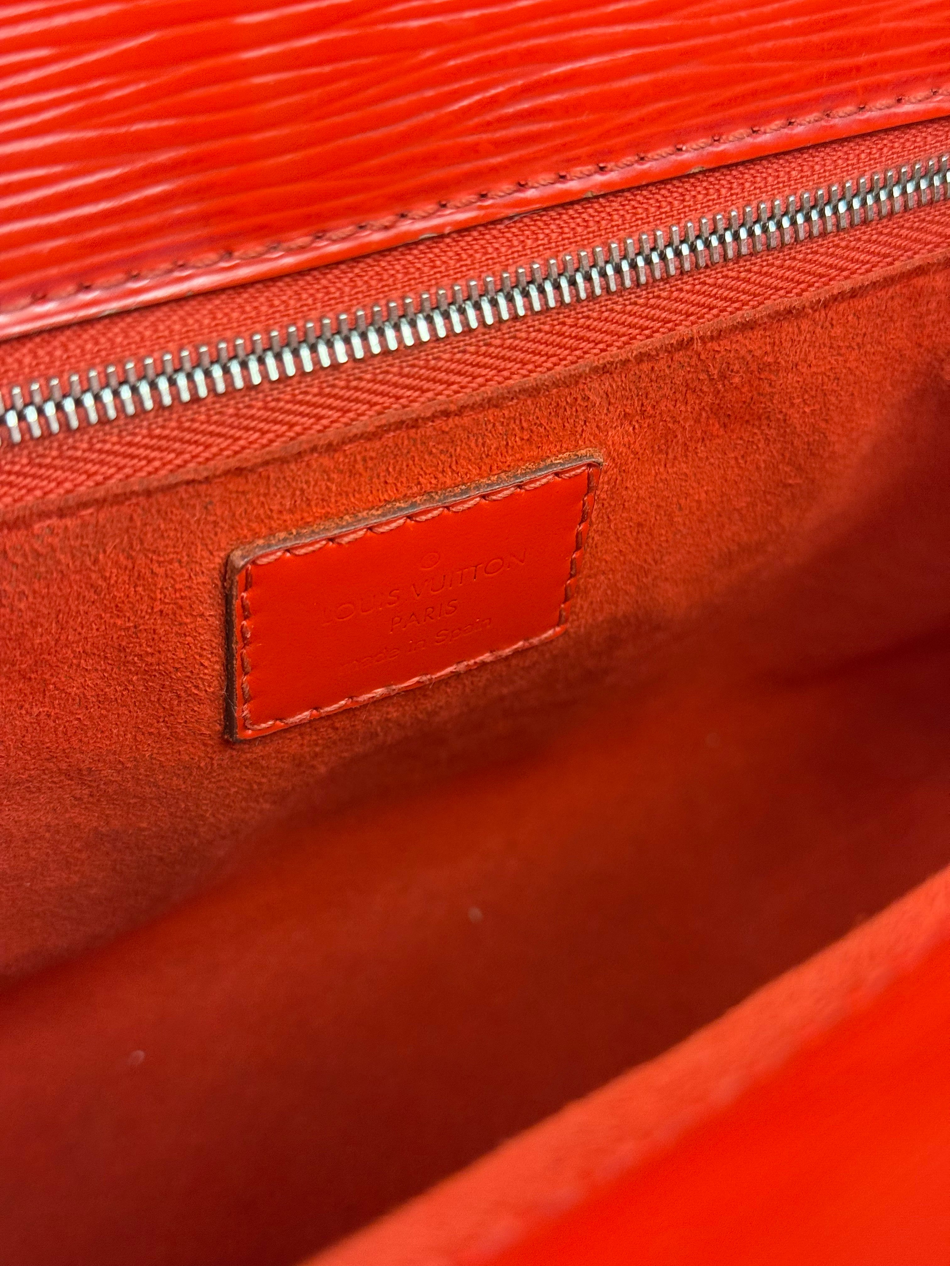 Louis Vuitton Red Epi Marly BB Handbag (No Strap)