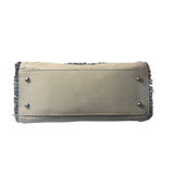 Chanel Cream Lambskin Funny Tweed Flap Bag 2009