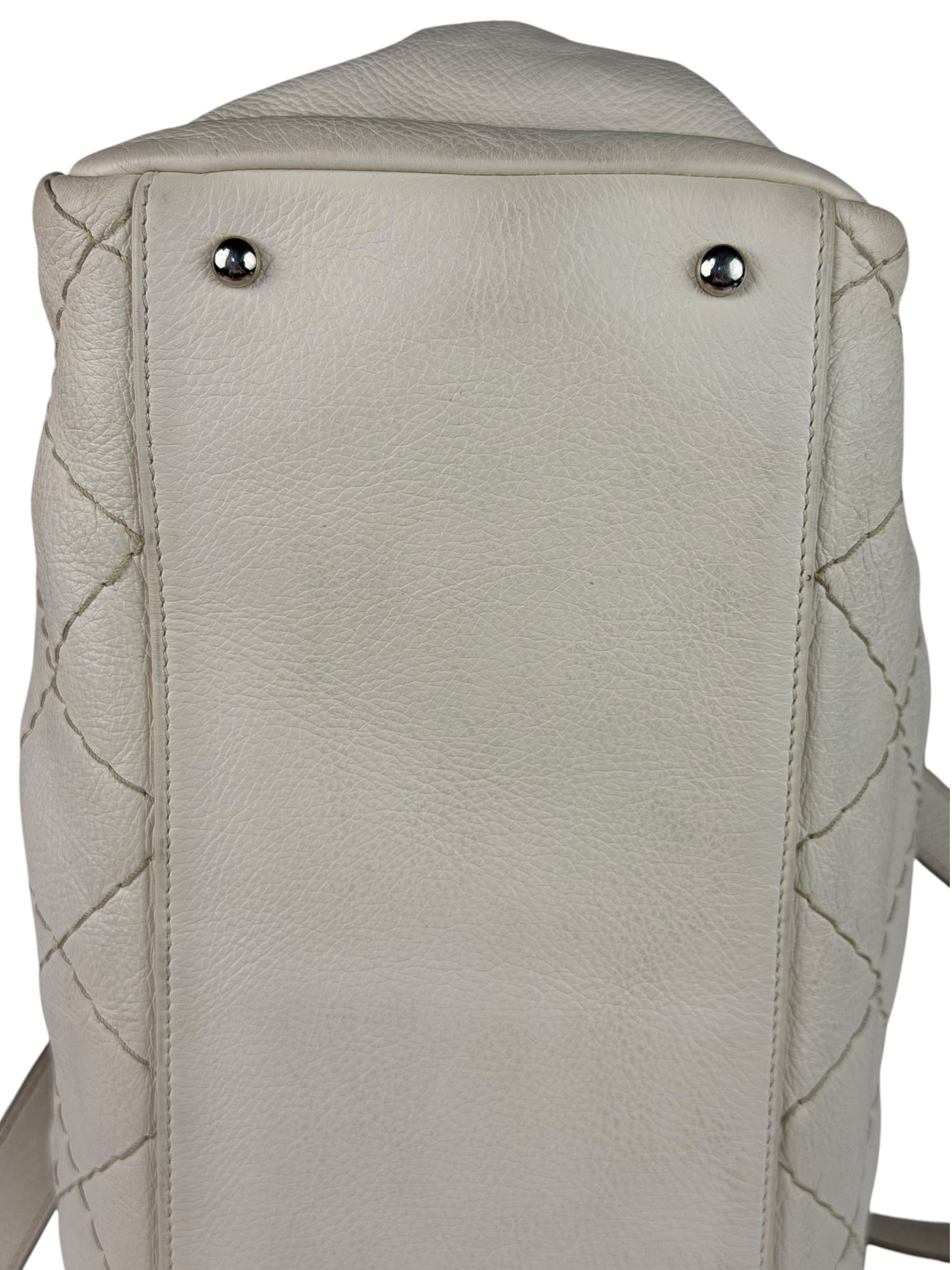Chanel Beige Quilted Leather Tote 2009