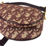 Christian Dior Burgundy Trotter Mini Saddle Bag