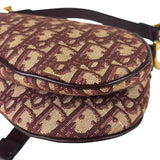 Christian Dior Burgundy Trotter Mini Saddle Bag
