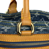 Louis Vuitton Vintage Demin Leather Trim Flat Shopper Tote Bag
