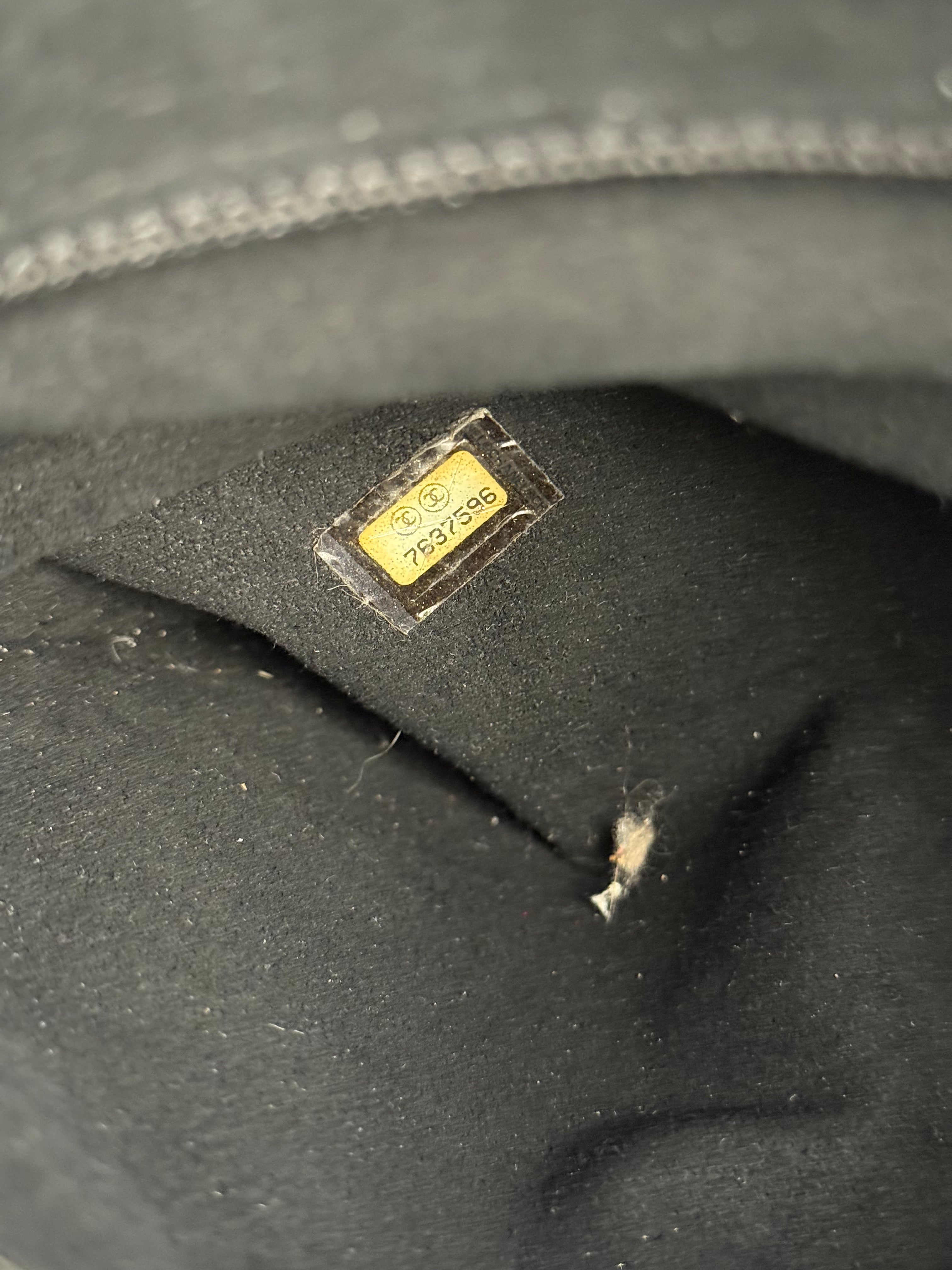 Chanel Vintage Patent Chocolate Bar Bowler Bag